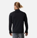 hombres tapas negro Mountain Hardwear chaqueta polartec power grid con media cremallera 84RX269 - Image 2