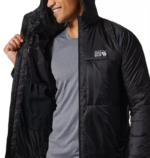 hombres tapas negro Mountain Hardwear compresor con capucha 84RX149 - Image 9
