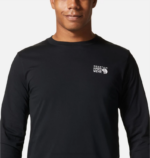 hombres tapas negro Mountain Hardwear logo mhw en una caja de manga larga 84RX341 - Image 3
