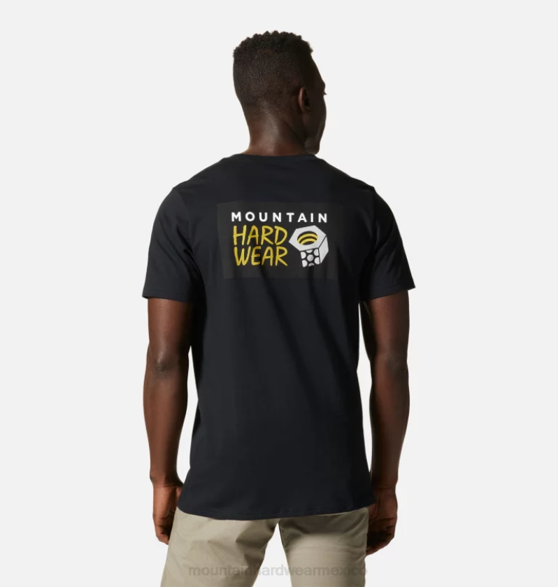 hombres tapas negro Mountain Hardwear logo mhw en una caja manga corta 84RX345 - Image 2
