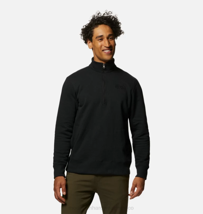 hombres_tapas_negro_mountain_hardwear_logotipo_mhw_1_4_cremallera_84rx143.png hombres tapas negro Mountain Hardwear logotipo mhw 1/4 cremallera 84RX143 - Image 1