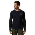 hombres tapas negro Mountain Hardwear manga larga elástica 84RX196