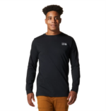 hombres tapas negro Mountain Hardwear mhw logo en la espalda manga larga 84RX350
