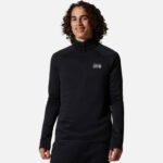 hombres tapas negro Mountain Hardwear polartec power stretch pro 1/4 cremallera 84RX276