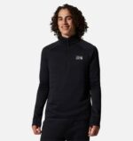 hombres tapas negro Mountain Hardwear polartec power stretch pro 1/4 cremallera 84RX276