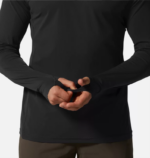 hombres tapas negro Mountain Hardwear sudadera con capucha elástica 84RX186 - Image 3