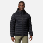 hombres tapas negro Mountain Hardwear sudadera con capucha y cremallera completa deloro 84RX119