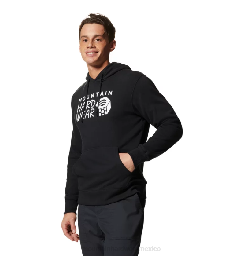 hombres tapas negro Mountain Hardwear sudadera con capucha y logo mhw 84RX139 - Image 3