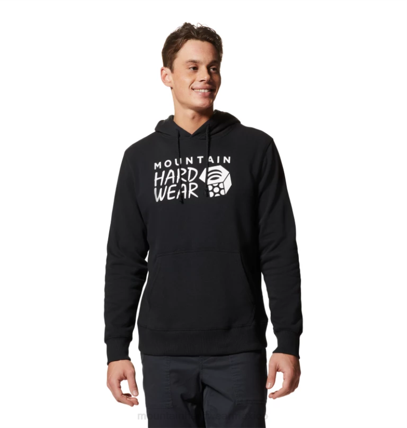hombres tapas negro Mountain Hardwear sudadera con capucha y logo mhw 84RX139 - Image 1