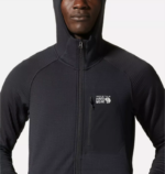 hombres tapas negro Mountain Hardwear sudadera polartec power grid con cremallera completa 84RX265 - Image 3