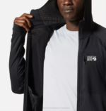 hombres tapas negro Mountain Hardwear sudadera polartec power grid con cremallera completa 84RX265 - Image 5