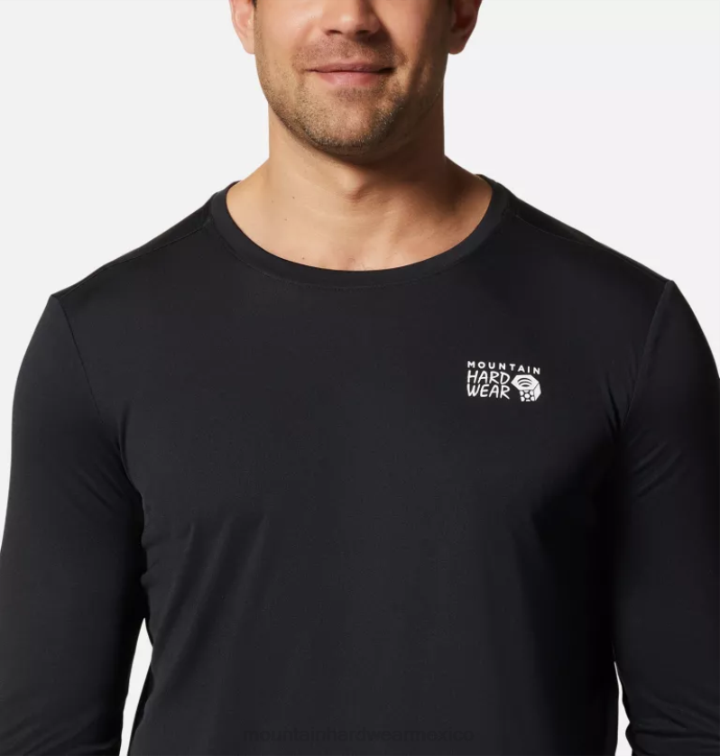 hombres tapas negro Mountain Hardwear tecnología malvada de manga larga 84RX220 - Image 3