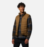 hombres tapas nuez de corozo Mountain Hardwear chaleco de plumas deloro 84RX121