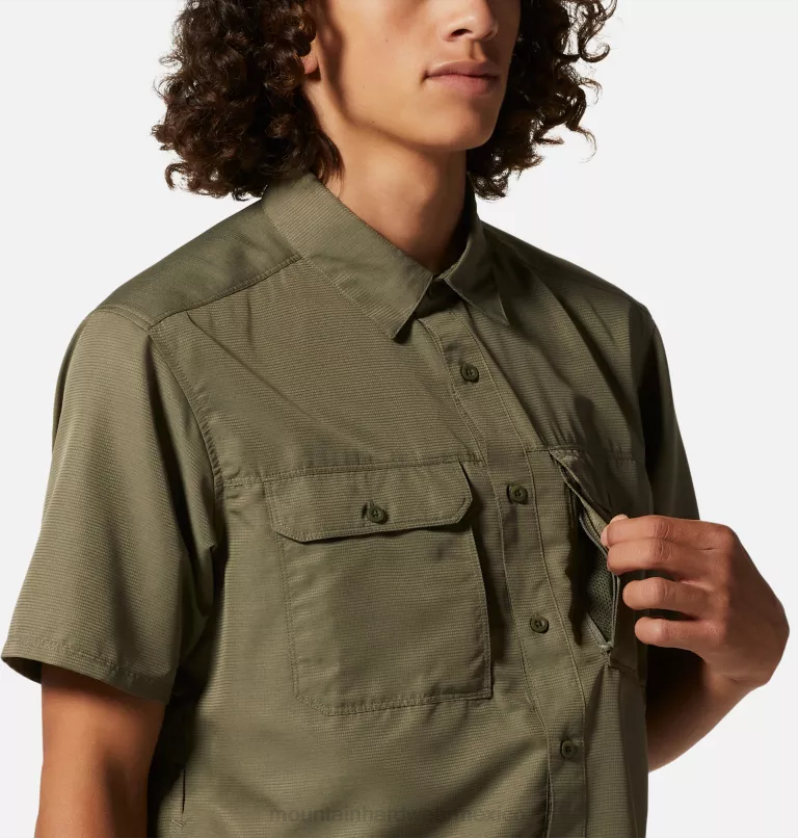 hombres tapas piedra verde Mountain Hardwear camisa de manga corta cañón 84RX330 - Image 3