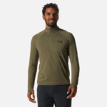 hombres tapas piedra verde Mountain Hardwear lago del cráter 1/2 zip 84RX62
