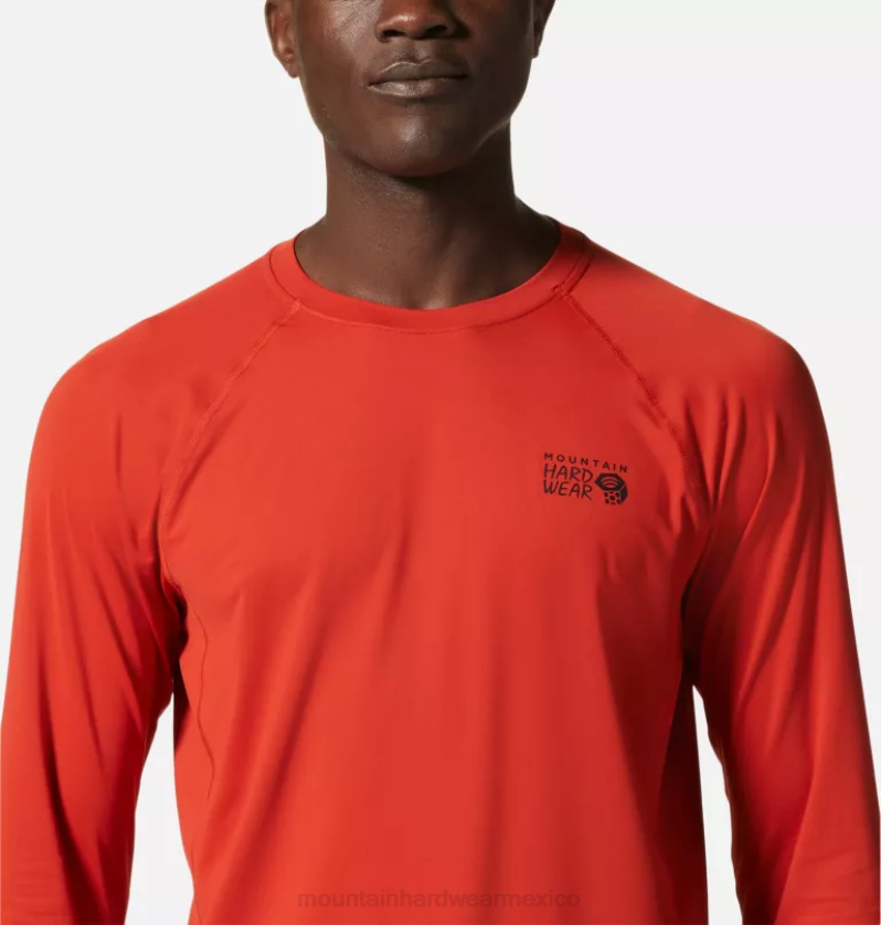 hombres tapas rojo desierto Mountain Hardwear equipo de manga larga del lago del cráter 84RX74 - Image 3