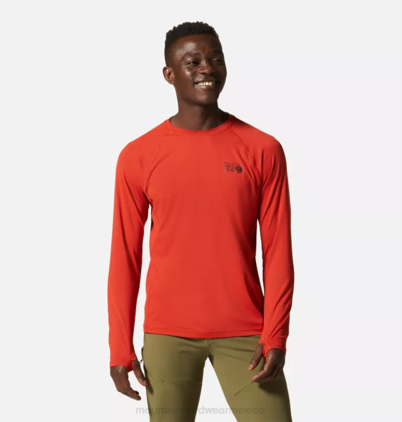 hombres_tapas_rojo_desierto_mountain_hardwear_equipo_de_manga_larga_del_lago_del_crater_84rx74.png hombres tapas rojo desierto Mountain Hardwear equipo de manga larga del lago del cráter 84RX74 - Image 1