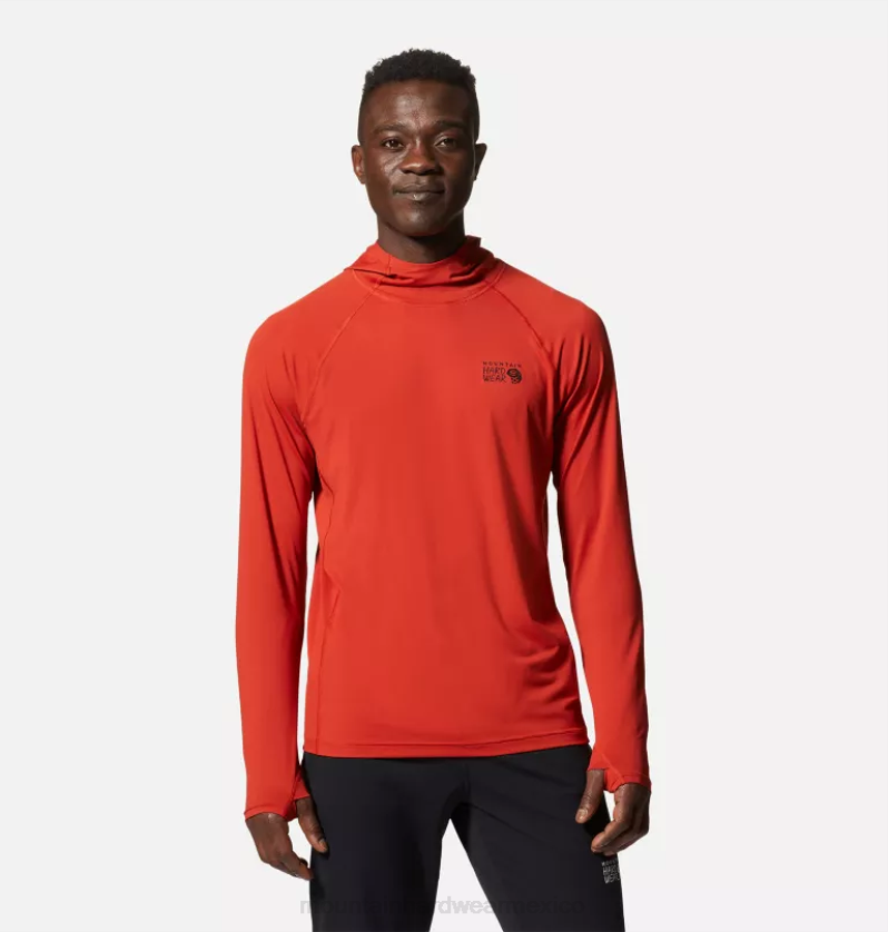 hombres tapas rojo desierto Mountain Hardwear sudadera con capucha del lago del cráter 84RX61 - Image 1