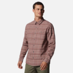 hombres tapas tela escocesa del dosel de la tierra de la arcilla Mountain Hardwear camisa de manga larga de álamo grande 84RX392