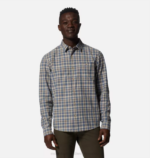 hombres tapas tela escocesa del dosel de las tierras baldías Mountain Hardwear camisa de manga larga de álamo grande 84RX394