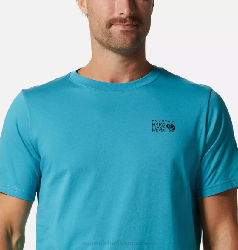 hombres tapas tetón azul Mountain Hardwear logo mhw en una caja manga corta 84RX348 - Image 3