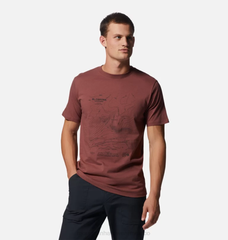hombres tapas tierra arcillosa Mountain Hardwear camiseta manga corta el cap topo 84RX415 - Image 4