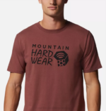 hombres tapas tierra arcillosa Mountain Hardwear manga corta con logo mhw 84RX461 - Image 3