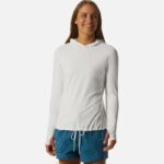 mujer tapas Banco de niebla Mountain Hardwear sudadera con capucha de manga larga del lago del cráter 84RX594