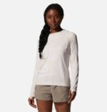 mujer tapas estampado de tinte disperso de sprite blanco Mountain Hardwear lago del cráter manga larga 84RX602