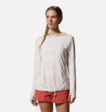 mujer tapas estampado de tinte disperso de sprite blanco Mountain Hardwear sudadera con capucha de manga larga del lago del cráter 84RX592