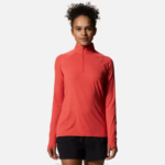 mujer tapas rosa solar Mountain Hardwear lago del cráter 1/4 zip 84RX596