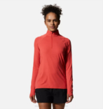 mujer tapas rosa solar Mountain Hardwear lago del cráter 1/4 zip 84RX596